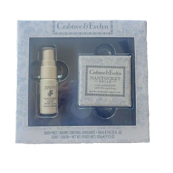 Crabtree & Evelyn NANTUCKET BRIAR Body Mist + Triple-Milled Soap GIFT SET New - Picture 1 of 4